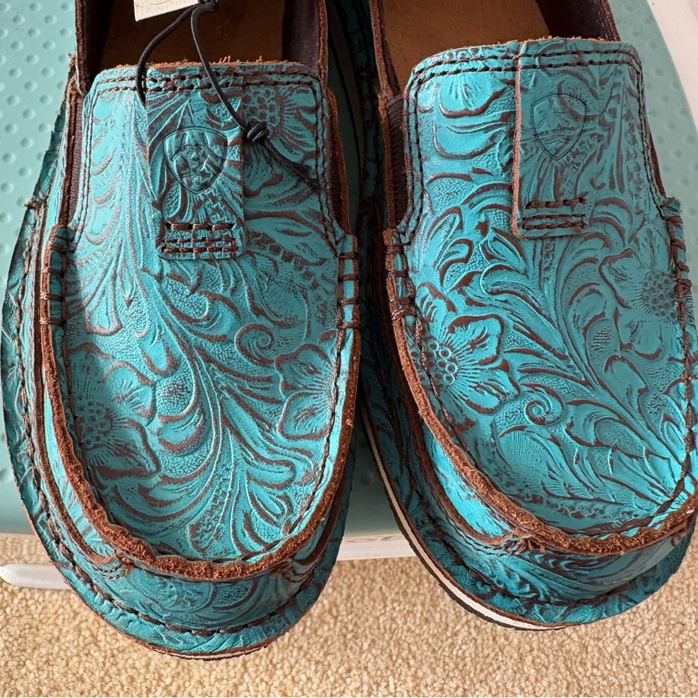 Ariat Women's Cruiser in Brushed Turquoise Floral Emboss Size 6.5 - Picture 6 of 6